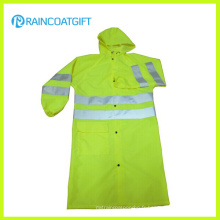 Haute qualité Polyester imperméable Long avec bande réfléchissante Rpy-028